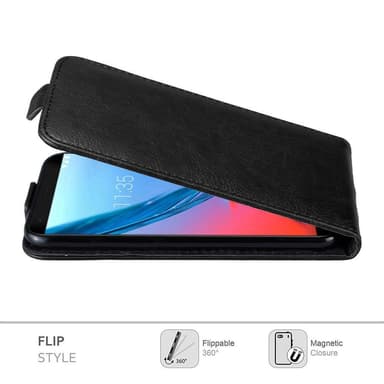 ZTE Blade V9 Suojakuori Lompakkokotelo (Musta)