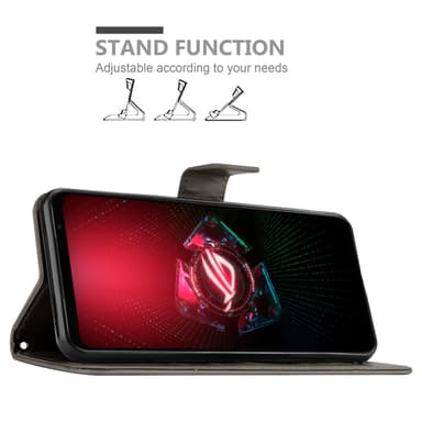 Asus ROG Phone 5 Suojakuori Lompakkokotelo (harmaa)