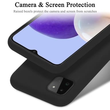 Samsung Galaxy A22 5G Suojakuori Kotelo (Musta)