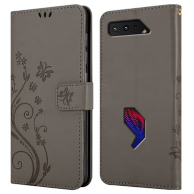 Asus ROG Phone 5 Suojakuori Lompakkokotelo (harmaa)