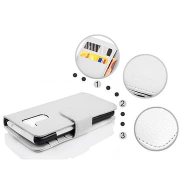 Suojakuori LG G2 MINI Lompakkokotelo (Valkoinen)