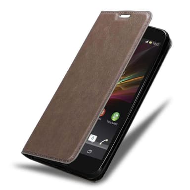 Sony Xperia Z Suojakuori Lompakkokotelo (Ruskea)