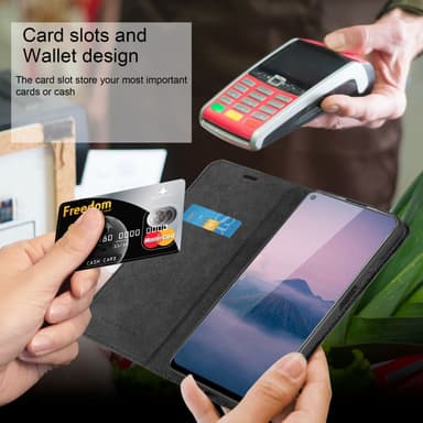Oukitel C21 PRO Suojakuori Lompakkokotelo (Musta)