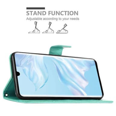 Huawei P30 PRO Suojakuori Lompakkokotelo (Turkoosi)