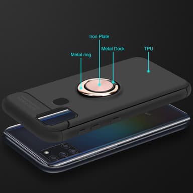 Samsung Galaxy A21s Suojakuori Kotelo (Musta)
