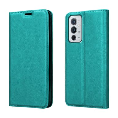 OnePlus 9RT 5G Suojakuori Lompakkokotelo (Turkoosi)
