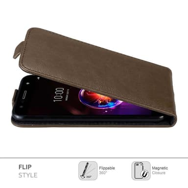 LG X POWER 3 Suojakuori Lompakkokotelo (Ruskea)