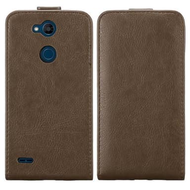 LG X POWER 3 Suojakuori Lompakkokotelo (Ruskea)