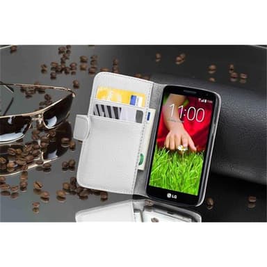 Suojakuori LG G2 MINI Lompakkokotelo (Valkoinen)