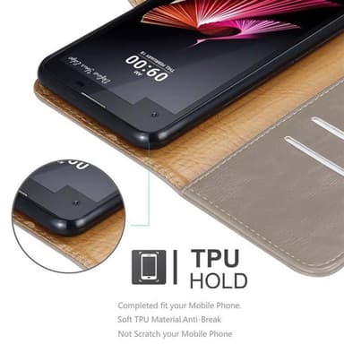 LG X SCREEN Suojakuori Lompakkokotelo (Ruskea)