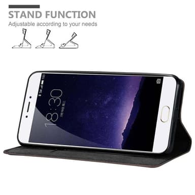 MEIZU MX6 Suojakuori Lompakkokotelo (Ruskea)