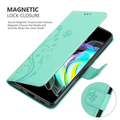 Motorola EDGE 20 Suojakuori Lompakkokotelo (Turkoosi)
