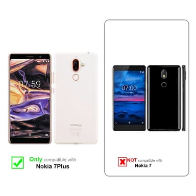 Nokia 7 PLUS Suojakuori Lompakkokotelo (Ruskea)
