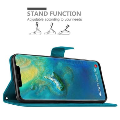 Huawei MATE 20 PRO Suojakuori Lompakkokotelo (Sininen)