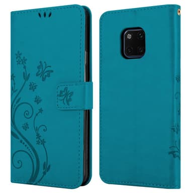 Huawei MATE 20 PRO Suojakuori Lompakkokotelo (Sininen)