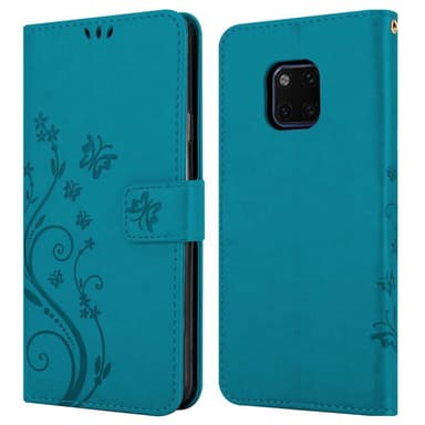 Huawei MATE 20 PRO Suojakuori Lompakkokotelo (Sininen)
