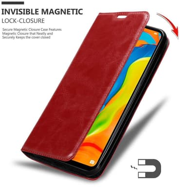 Huawei P30 LITE Suojakuori Lompakkokotelo (Punainen)