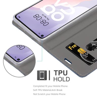 Huawei NOVA 7 SE Suojakuori Lompakkokotelo (Sininen)