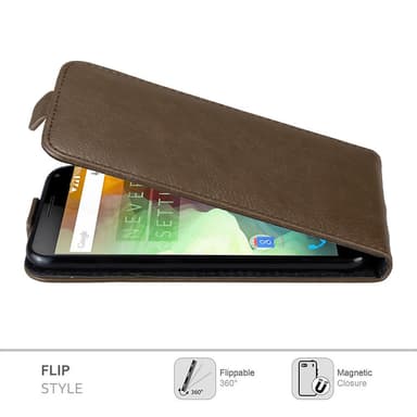 OnePlus 2 Suojakuori Lompakkokotelo (Ruskea)