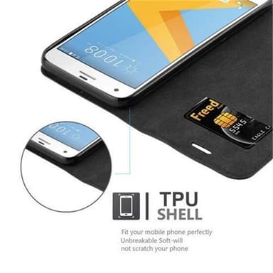 HTC ONE A9S Suojakuori Lompakkokotelo (Musta)