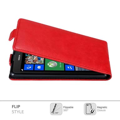 Nokia Lumia 625 Suojakuori Lompakkokotelo (Punainen)