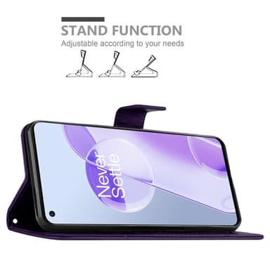 OnePlus 9RT 5G Suojakuori Lompakkokotelo (Violetti)