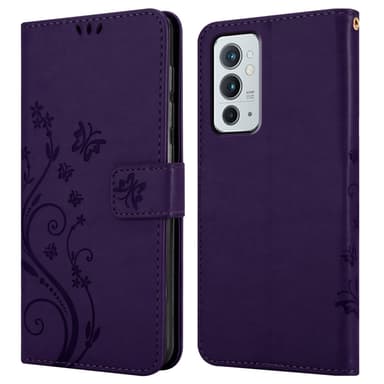 OnePlus 9RT 5G Suojakuori Lompakkokotelo (Violetti)