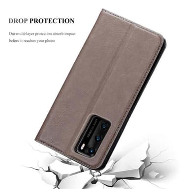 Huawei P40 Suojakuori Lompakkokotelo (Ruskea)