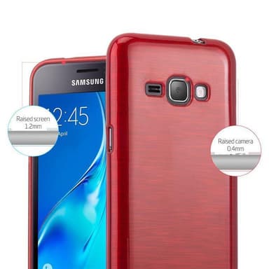 Samsung Galaxy J1 2016 Suojakuori Kotelo (Punainen)