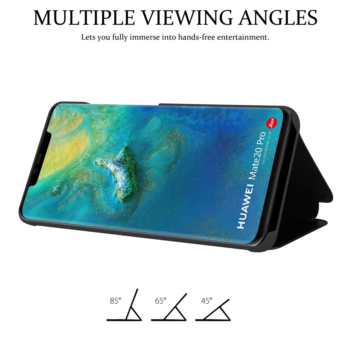 Suojakuori Huawei MATE 20 PRO Lompakkokotelo (Musta)
