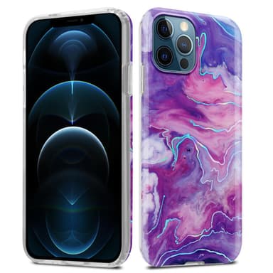 iPhone 12 PRO MAX Suojakuori Lompakkokotelo (Violetti)
