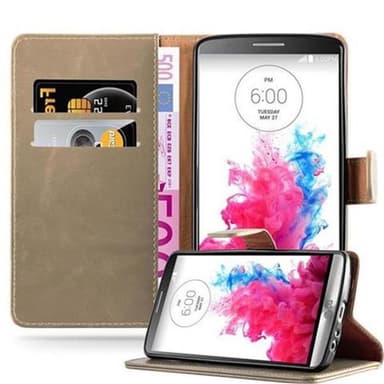 LG G3 Suojakuori Lompakkokotelo (Ruskea)