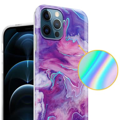 iPhone 12 PRO MAX Suojakuori Lompakkokotelo (Violetti)