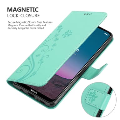 Nokia 5.4 Suojakuori Lompakkokotelo (Turkoosi)