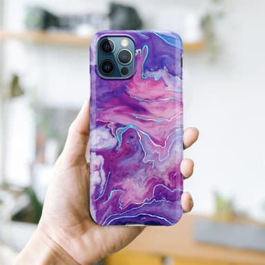 iPhone 12 PRO MAX Suojakuori Lompakkokotelo (Violetti)