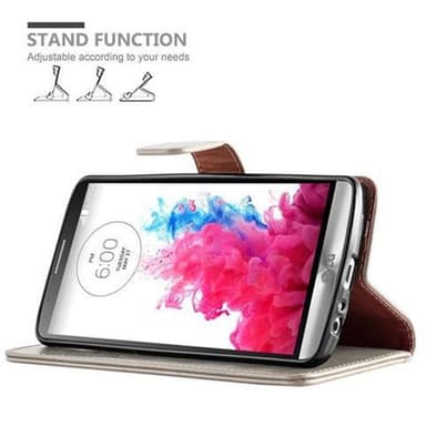 LG G3 Suojakuori Lompakkokotelo (Ruskea)