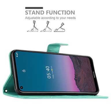 Nokia 5.4 Suojakuori Lompakkokotelo (Turkoosi)