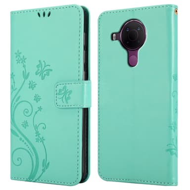 Nokia 5.4 Suojakuori Lompakkokotelo (Turkoosi)