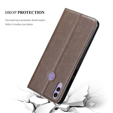 Honor 8C Suojakuori Lompakkokotelo (Ruskea)