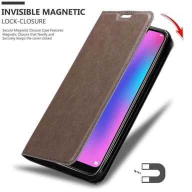 Honor 8C Suojakuori Lompakkokotelo (Ruskea)