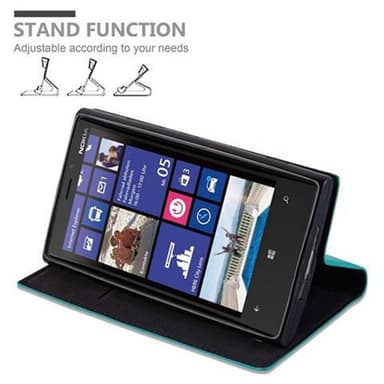 Nokia Lumia 920 Suojakuori Lompakkokotelo (Turkoosi)