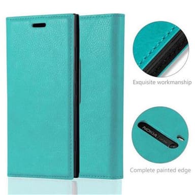 Nokia Lumia 920 Suojakuori Lompakkokotelo (Turkoosi)