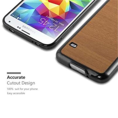 Samsung Galaxy S5 / S5 NEO Suojakuori Kotelo (Ruskea)