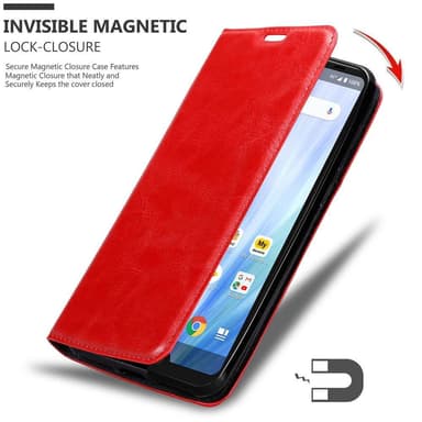 Sharp Aquos R3 Suojakuori Lompakkokotelo (Punainen)