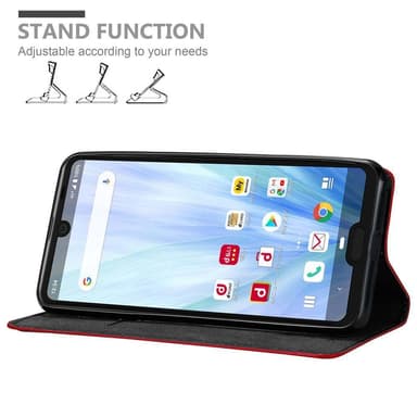 Sharp Aquos R3 Suojakuori Lompakkokotelo (Punainen)