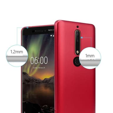 Nokia 6.1 Suojakuori Kotelo (Punainen)
