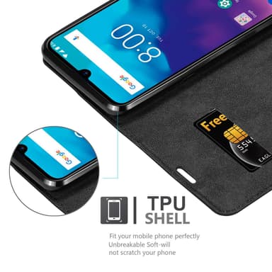 ZTE Blade V10 VITA Suojakuori Lompakkokotelo (Musta)