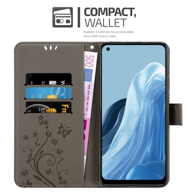 Realme 7 5G Suojakuori Lompakkokotelo (harmaa)