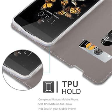 LG K8 2016 Suojakuori Lompakkokotelo (harmaa)