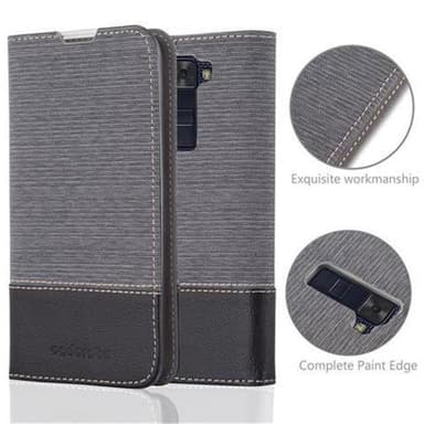 LG K8 2016 Suojakuori Lompakkokotelo (harmaa)